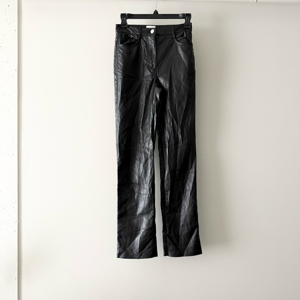 Aritzia Wilfred The‎ Melina Vegan Leather Pants in Black sz 0